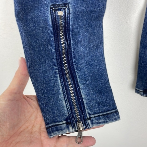 NEW We The Free Womens Jet Blue Denim Low Rise Cropped Skinny Jeans Size 24 - Picture 16 of 16